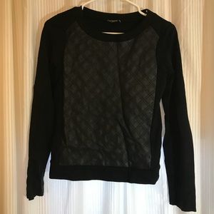 Express faux leather long sleeve